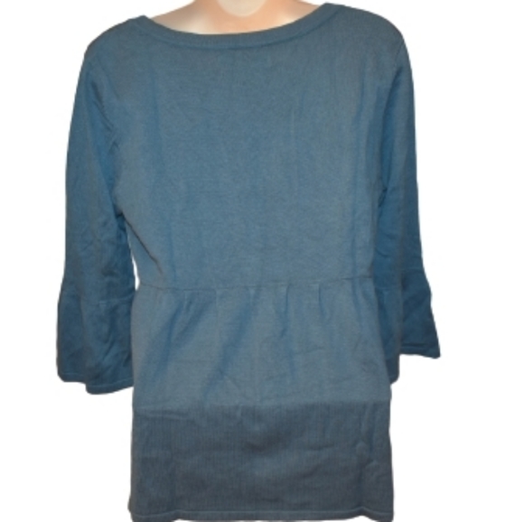 Geoffrey Beene‎ Button Top Flyaway Cardigan Blue M - Picture 2 of 7